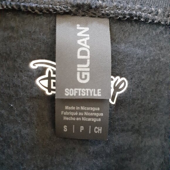 New Small Minnie Mouse Holiday Snowflakes Black Pullover Hoodie - Picture 6 of 8